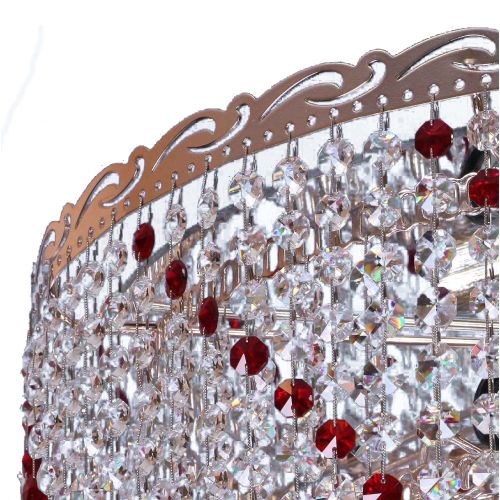 Люстра Капель обтикон цветной в Сочи Гусь Хрустальный