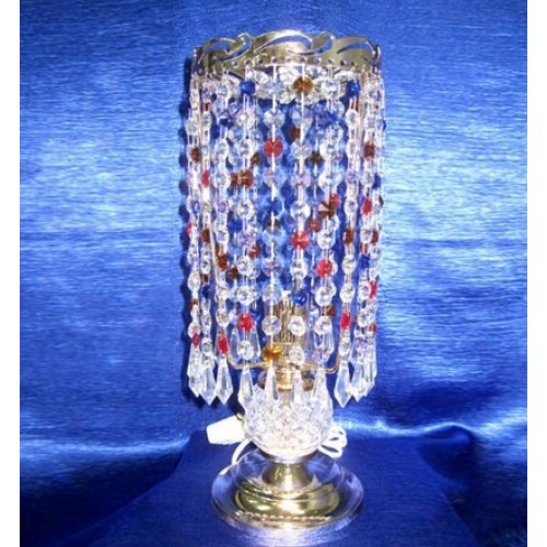 Лампа настольная Анжелика 2 Меланж карандаш цветная в Сочи Гусь Хрустальный