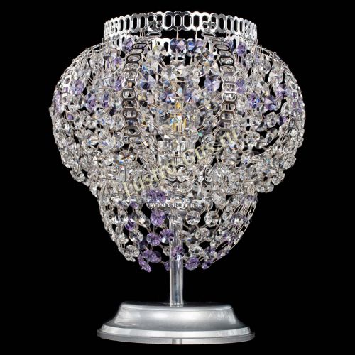 Настольная лампа Альфа №1 фиолетовая в Сочи Гусь Хрустальный