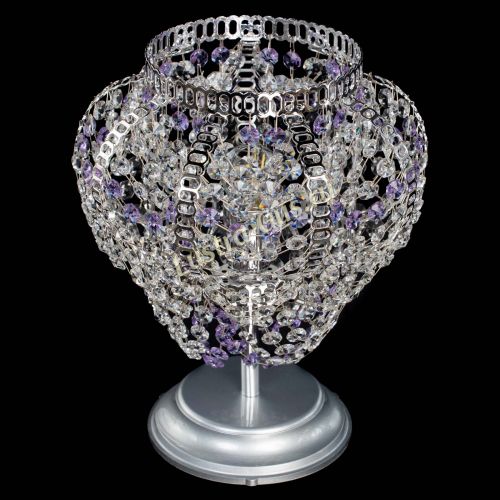Настольная лампа Альфа №1 фиолетовая в Сочи Гусь Хрустальный