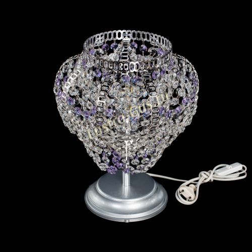 Настольная лампа Альфа №1 фиолетовая в Сочи Гусь Хрустальный