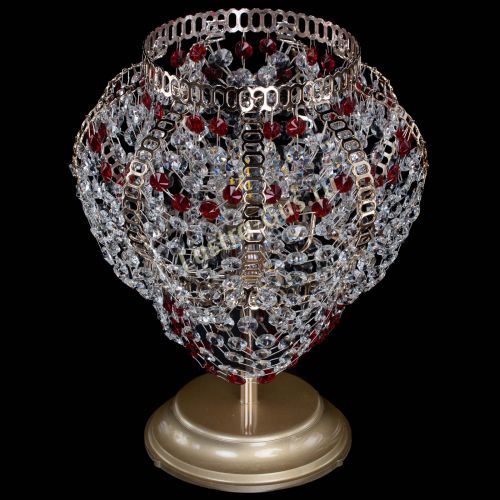 Настольная лампа Альфа №1 красная в Сочи Гусь Хрустальный