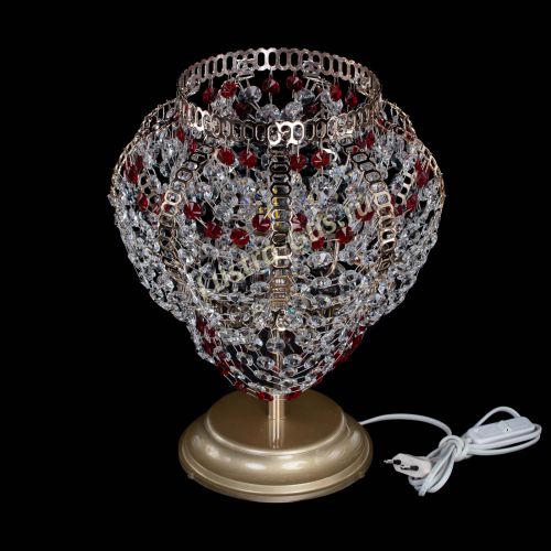 Настольная лампа Альфа №1 красная в Сочи Гусь Хрустальный
