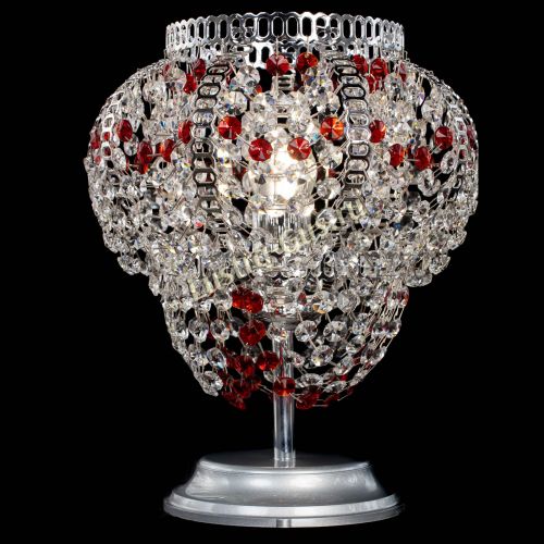 Настольная лампа Альфа №1 красная в Сочи Гусь Хрустальный