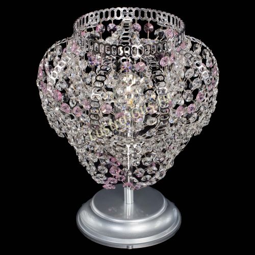 Настольная лампа Альфа №1 розовая в Сочи Гусь Хрустальный