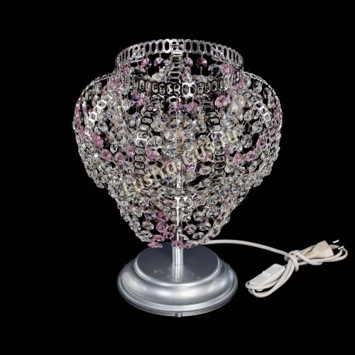Настольная лампа Альфа №1 розовая в Сочи Гусь Хрустальный