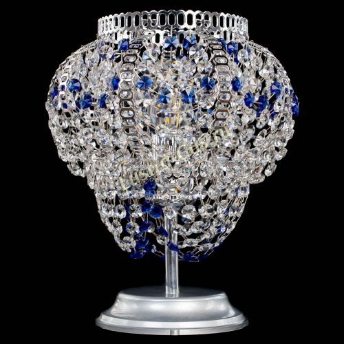 Настольная лампа Альфа №1 синяя в Сочи Гусь Хрустальный