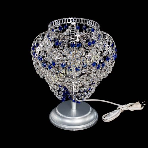 Настольная лампа Альфа №1 синяя в Сочи Гусь Хрустальный