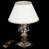 Бронзовая настольная лампа Антик №1 Лучик с абажуром в Сочи