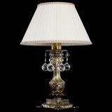 Бронзовая настольная лампа Антик №1 Шар  с абажуром в Сочи