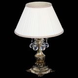 Бронзовая настольная лампа Антик №1 Шар  с абажуром в Сочи