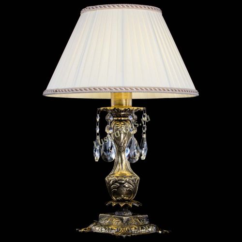 Бронзовая настольная лампа Антик №1 Журавлик с абажуром в Сочи Бронзовая настольная лампа Антик №1 Журавлик с абажуром в Сочи