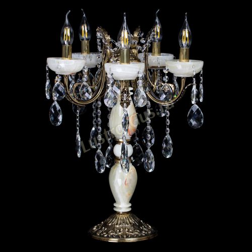 Настольная лампа Антик №5 с камнем в Сочи Гусь Хрустальный