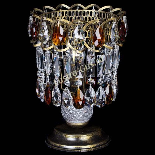 Настольная лампа Астра №1 под бронзу Чайная в Сочи Гусь Хрустальный