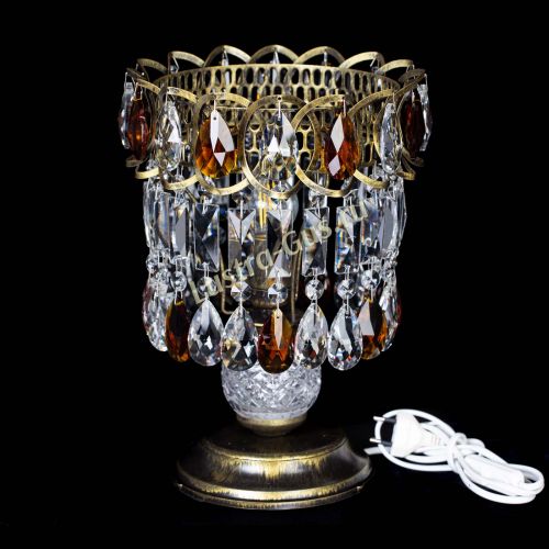 Настольная лампа Астра №1 под бронзу Чайная в Сочи Гусь Хрустальный