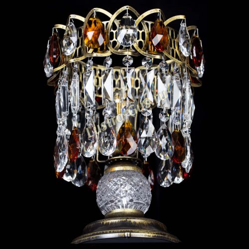 Настольная лампа Астра №1 под бронзу Чайная в Сочи Гусь Хрустальный