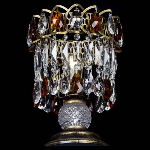 Настольная лампа Астра №1 под бронзу Чайная в Сочи Гусь Хрустальный