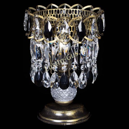 Настольная лампа Астра №1 под бронзу Черная в Сочи Гусь Хрустальный