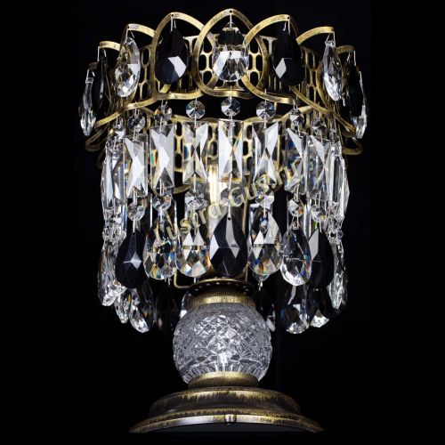 Настольная лампа Астра №1 под бронзу Черная в Сочи Гусь Хрустальный