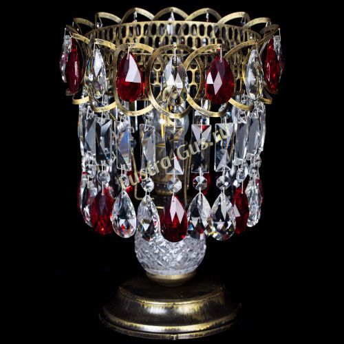 Настольная лампа Астра №1 под бронзу Красная в Сочи Гусь Хрустальный