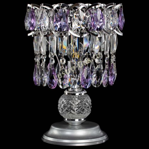 Настольная лампа Астра №1 фиолетовая в Сочи Гусь Хрустальный