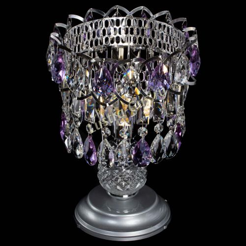 Настольная лампа Астра №1 фиолетовая в Сочи Гусь Хрустальный