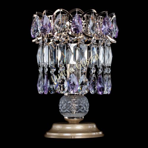 Настольная лампа Астра №1 фиолетовая в Сочи Гусь Хрустальный
