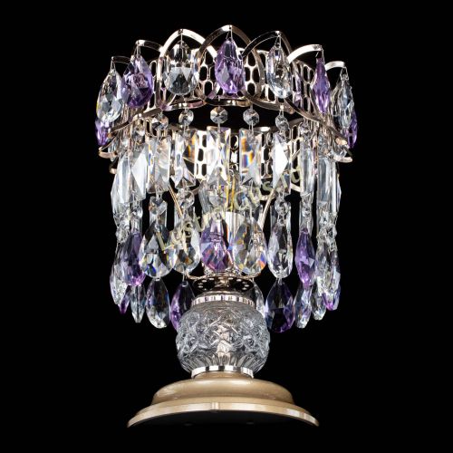 Настольная лампа Астра №1 фиолетовая в Сочи Гусь Хрустальный