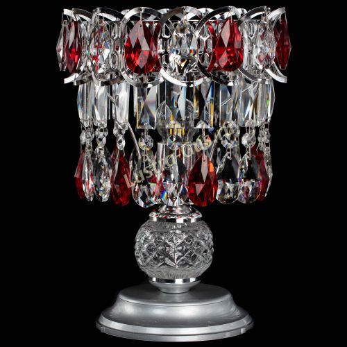 Настольная лампа Астра №1 красная в Сочи Гусь Хрустальный