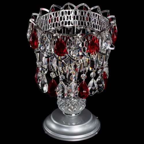 Настольная лампа Астра №1 красная в Сочи Гусь Хрустальный