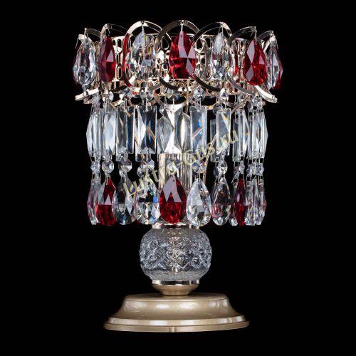 Настольная лампа Астра №1 красная в Сочи Гусь Хрустальный