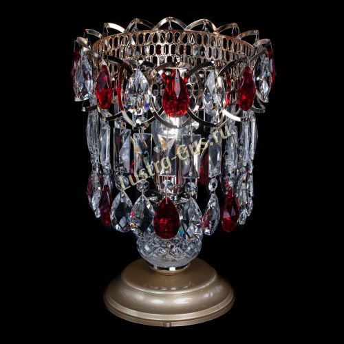 Настольная лампа Астра №1 красная в Сочи Гусь Хрустальный