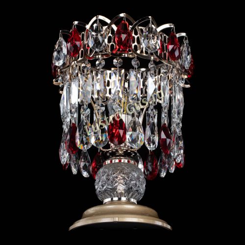 Настольная лампа Астра №1 красная в Сочи Гусь Хрустальный