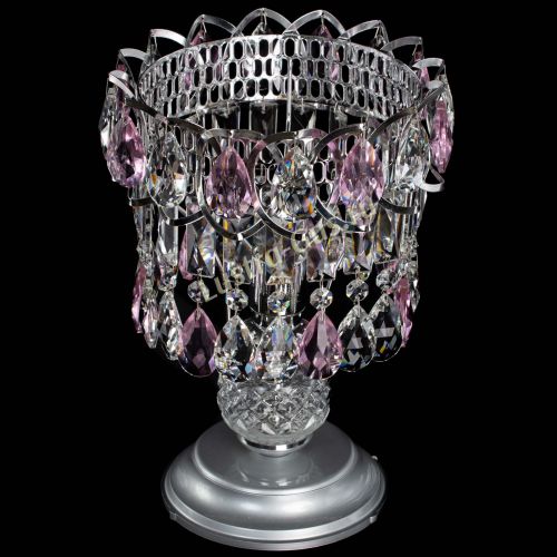 Настольная лампа Астра №1 розовая в Сочи Гусь Хрустальный