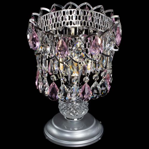 Настольная лампа Астра №1 розовая в Сочи Гусь Хрустальный