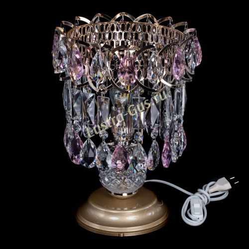 Настольная лампа Астра №1 розовая в Сочи Гусь Хрустальный