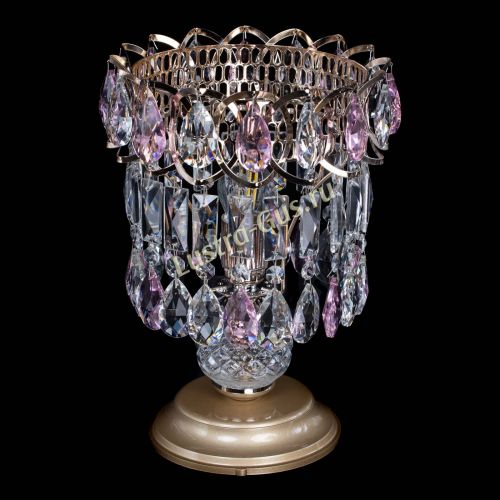 Настольная лампа Астра №1 розовая в Сочи Гусь Хрустальный