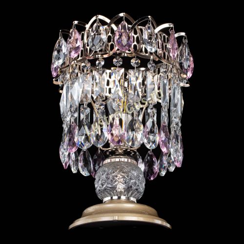 Настольная лампа Астра №1 розовая в Сочи Гусь Хрустальный