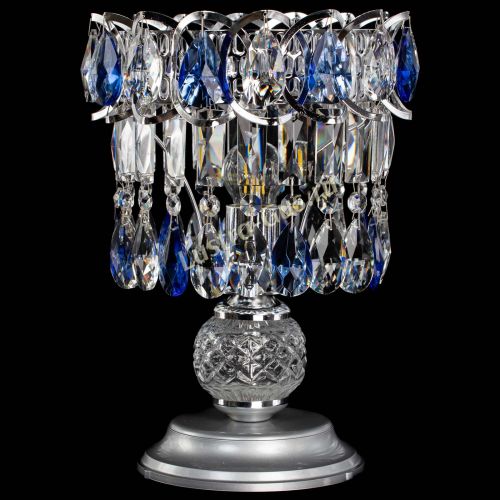 Настольная лампа Астра №1 синяя в Сочи Гусь Хрустальный