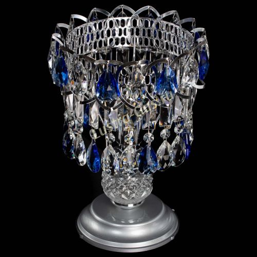 Настольная лампа Астра №1 синяя в Сочи Гусь Хрустальный