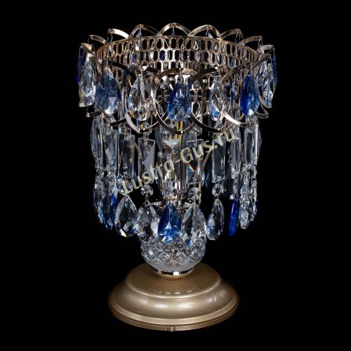 Настольная лампа Астра №1 синяя в Сочи Гусь Хрустальный