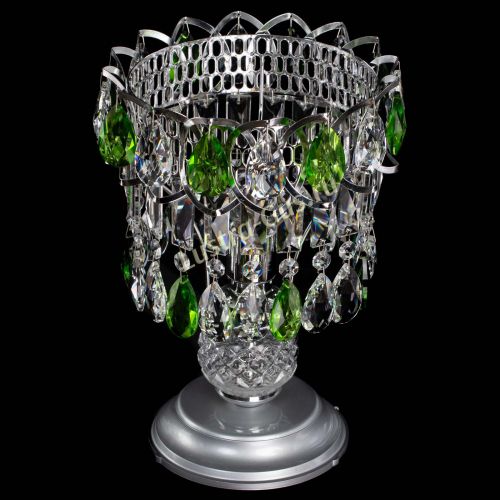 Настольная лампа Астра №1 зеленая в Сочи Гусь Хрустальный