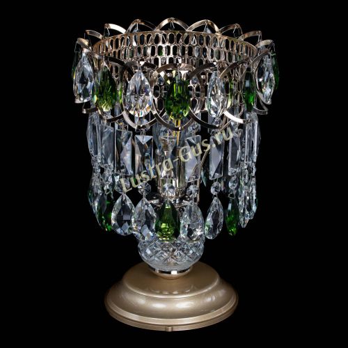 Настольная лампа Астра №1 зеленая в Сочи Гусь Хрустальный