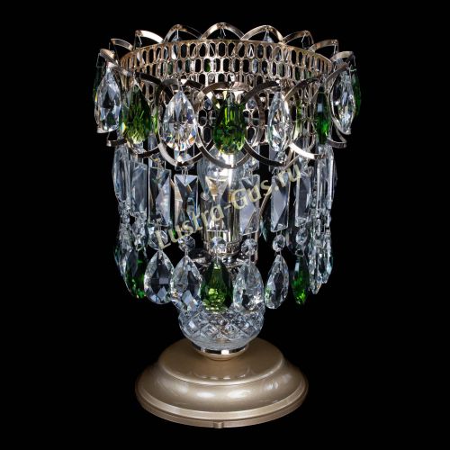 Настольная лампа Астра №1 зеленая в Сочи Гусь Хрустальный