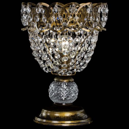 Настольная лампа Астра ажур №1 под бронзу в Сочи Гусь Хрустальный