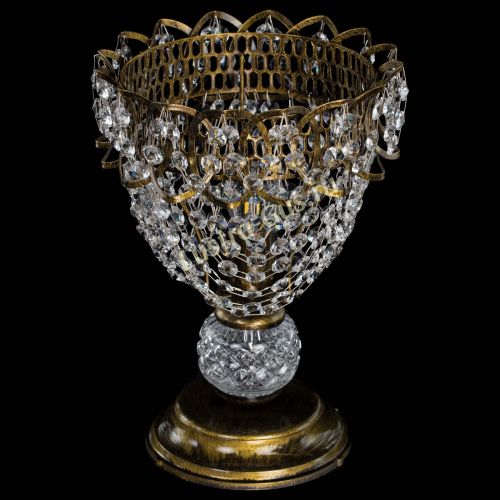 Настольная лампа Астра ажур №1 под бронзу в Сочи Гусь Хрустальный