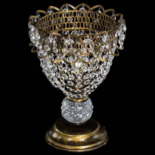 Настольная лампа Астра ажур №1 под бронзу в Сочи Гусь Хрустальный