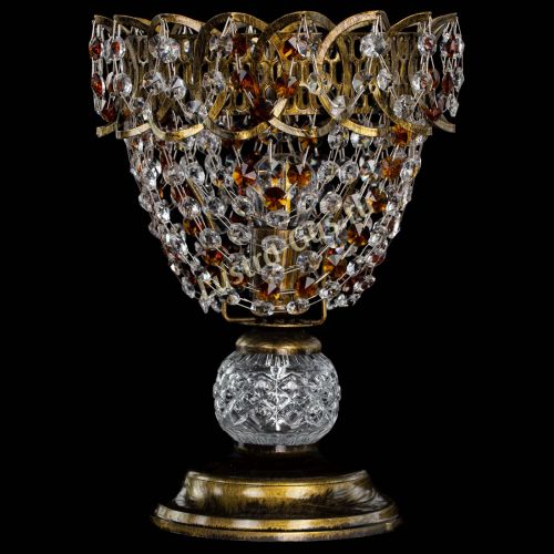 Настольная лампа Астра ажур №1 под бронзу Чайная в Сочи Гусь Хрустальный