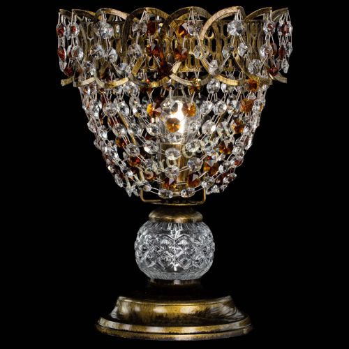 Настольная лампа Астра ажур №1 под бронзу Чайная в Сочи Гусь Хрустальный