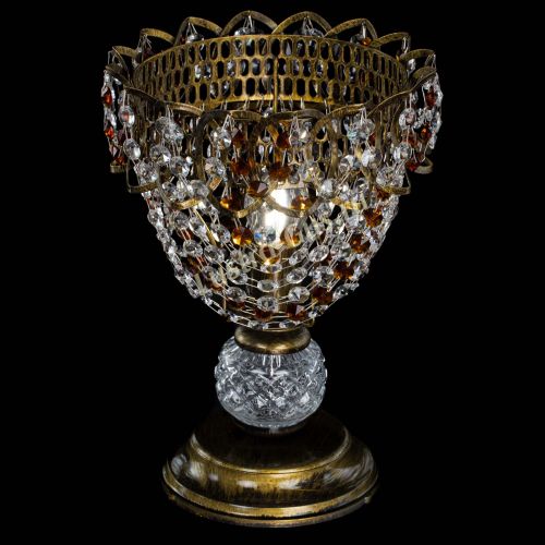 Настольная лампа Астра ажур №1 под бронзу Чайная в Сочи Гусь Хрустальный